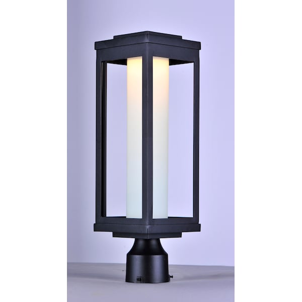 Salon LED 1-Light 6 Wide Black Outdoor Pole/Post Mount